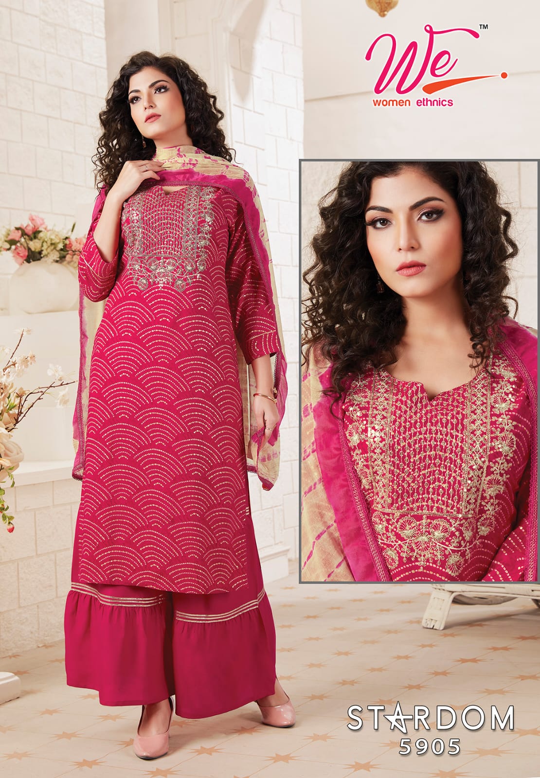 We Stardom Rayon Designer Fancy Festive Wear Ready Made Suit Collection